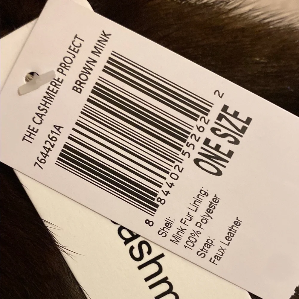 THE CASHMERE PROJECT Brown Fur BAG . New